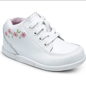 Stride Rite White Floral Kids toddler Shoes 4